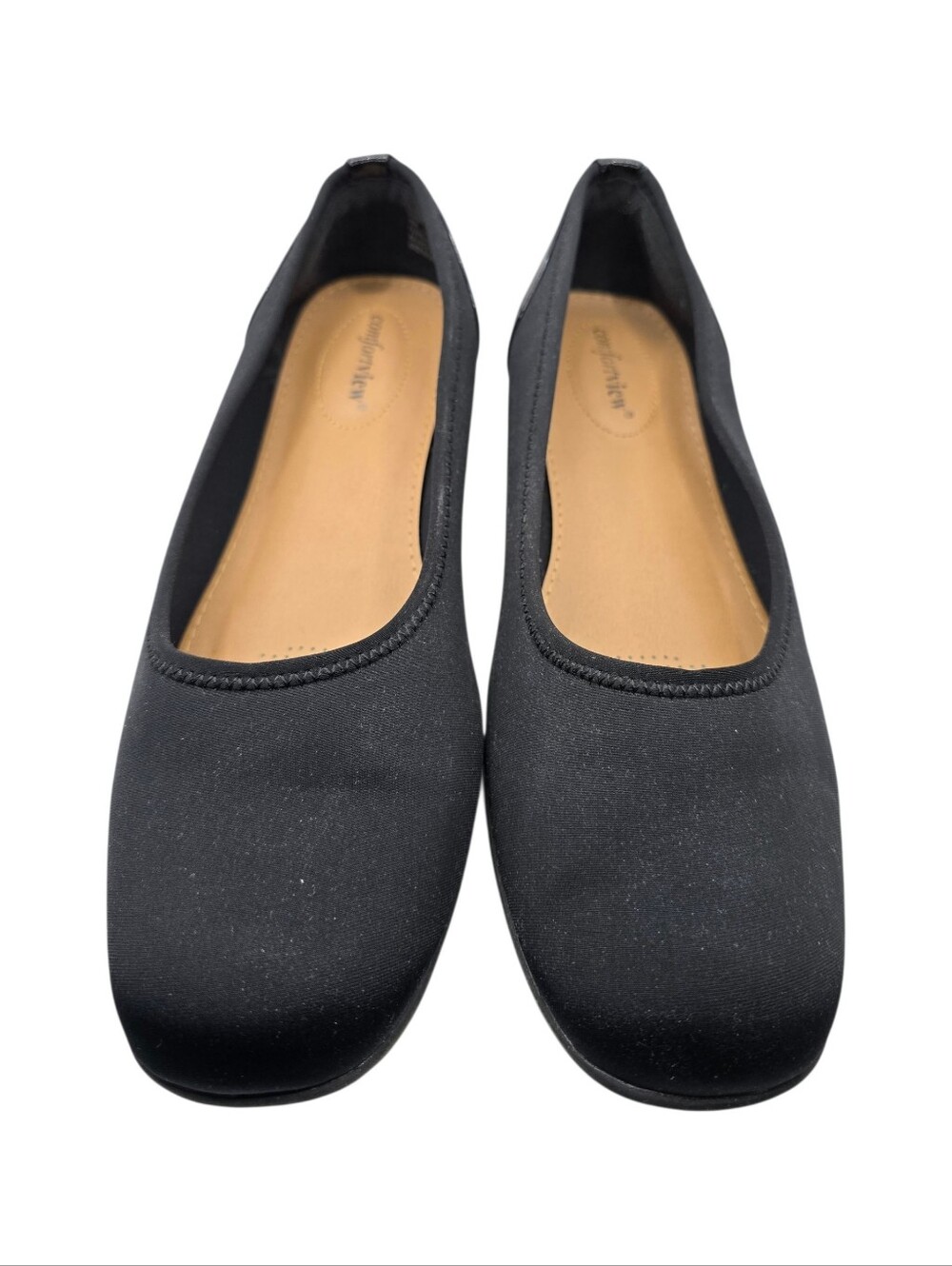 Comfortview Lyra Shoes Womens Size 11W Black Ballet Flats Slip On Casual Comfort